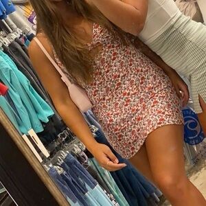 Abercrombie & Fitch rose pattern mini dress